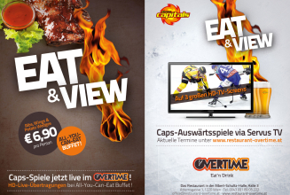 EAT & VIEW - Caps Spielübertragung im OVERTIME